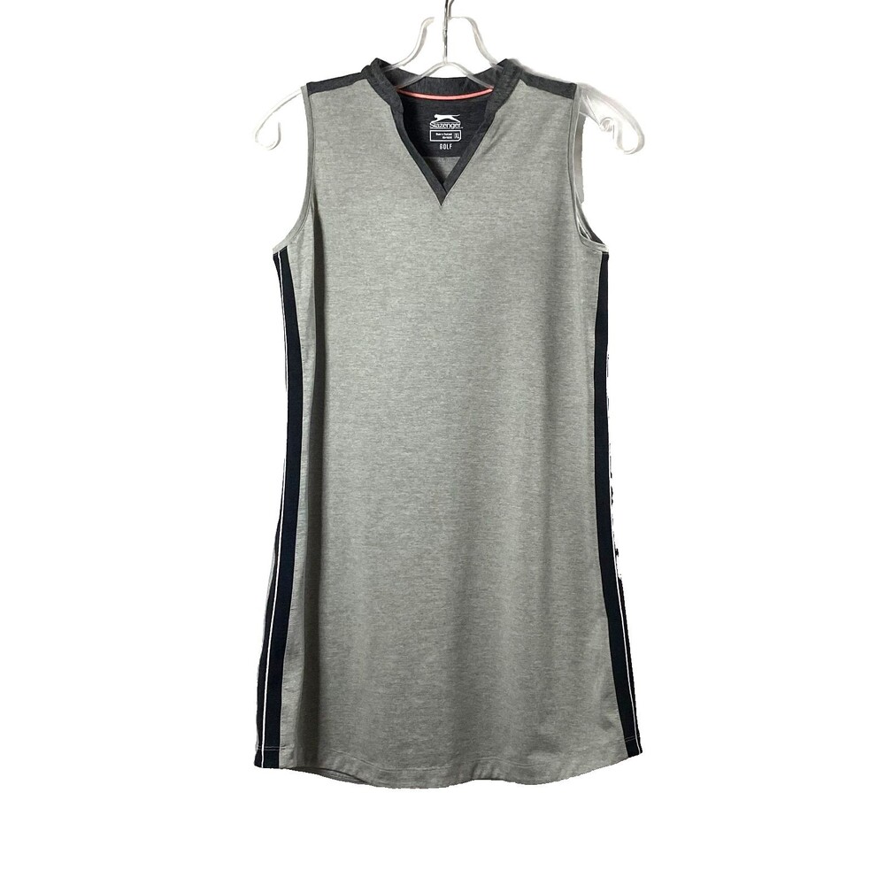 Slazenger Side Stripe Golf Mini Dress Junior Size XL Gray Tones Heather Pattern